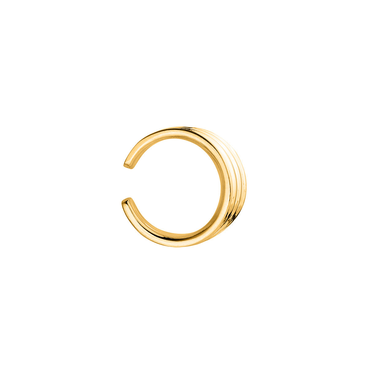 NAJO Gold Triple-Ridged Earcuff
