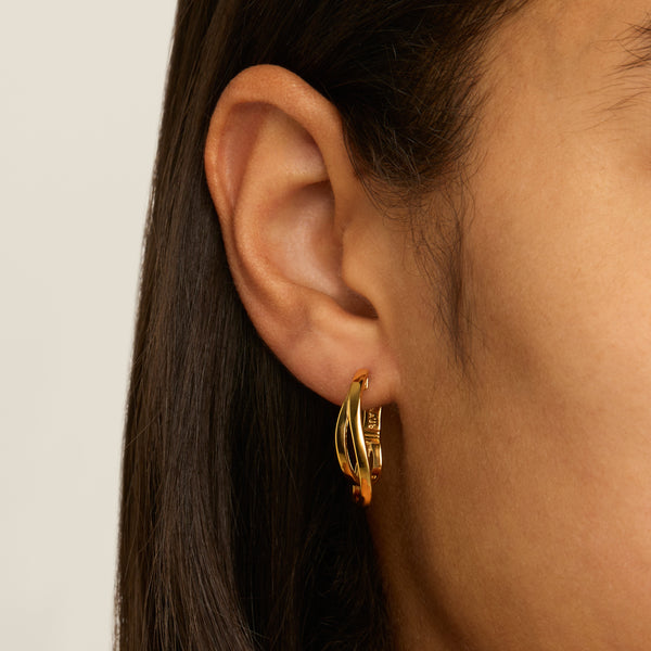 NAJO Gold Fountain Hoop Earrings