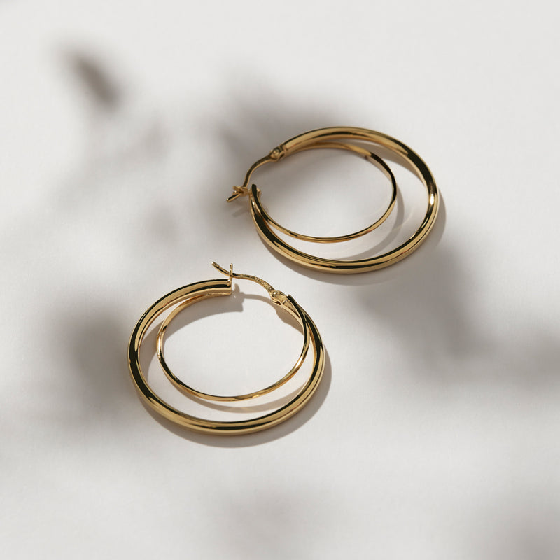 NAJO Gold Whirlpool Hoop Earrings