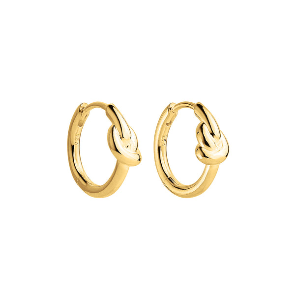 NAJO Gold Nature's Knot Huggie Earrings