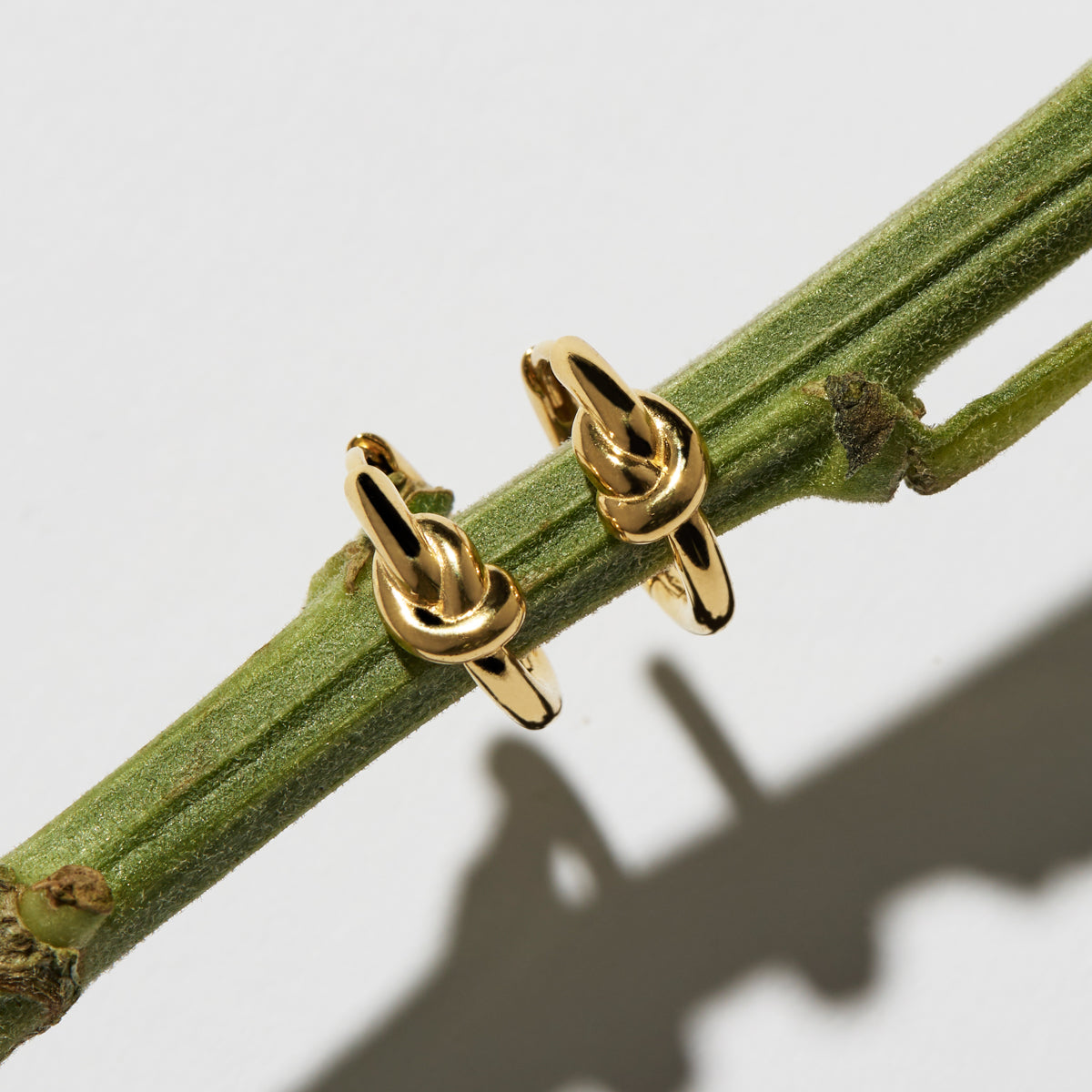NAJO Gold Nature's Knot Huggie Earrings