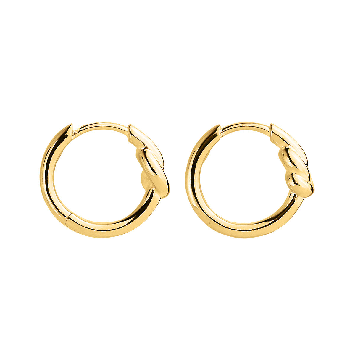 NAJO Gold Nature's Knot Huggie Earrings