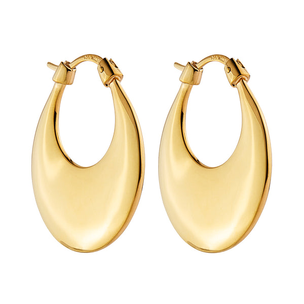 NAJO Gold Crescence Hoop Earrings