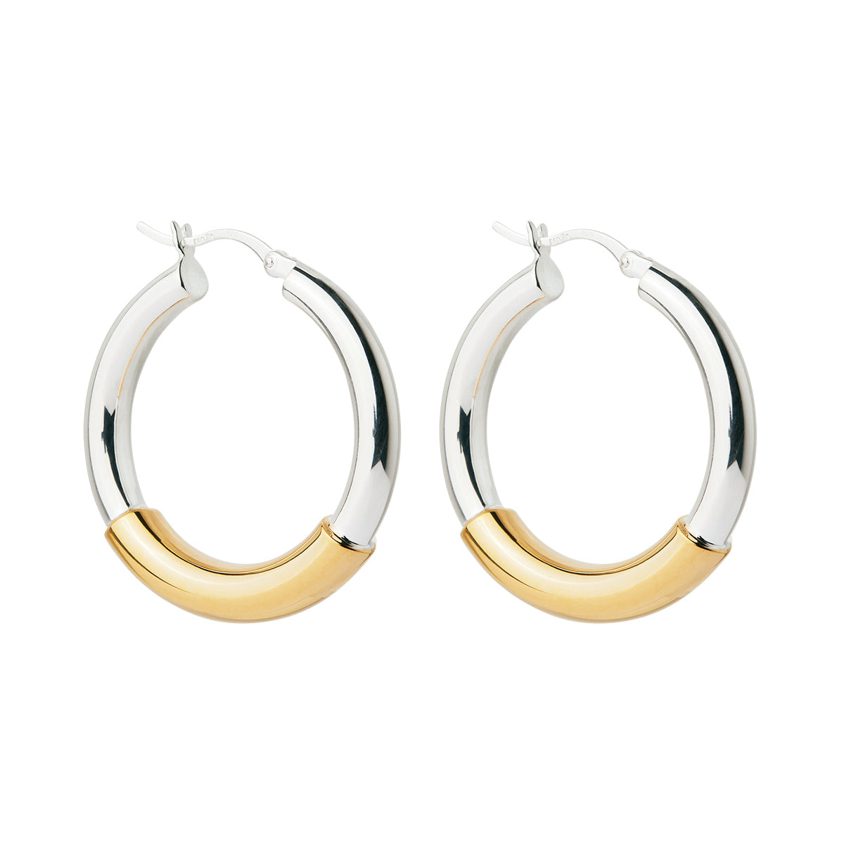 Najo Amalfi Two-Tone Hoop Earrings