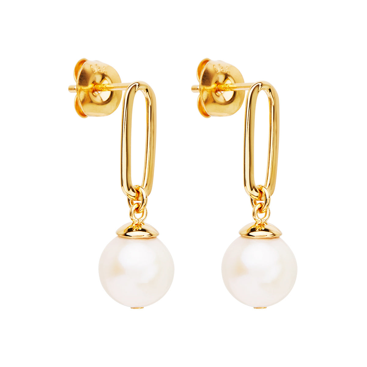 Najo The Enchantress Yellow Gold Drop Stud Earrings