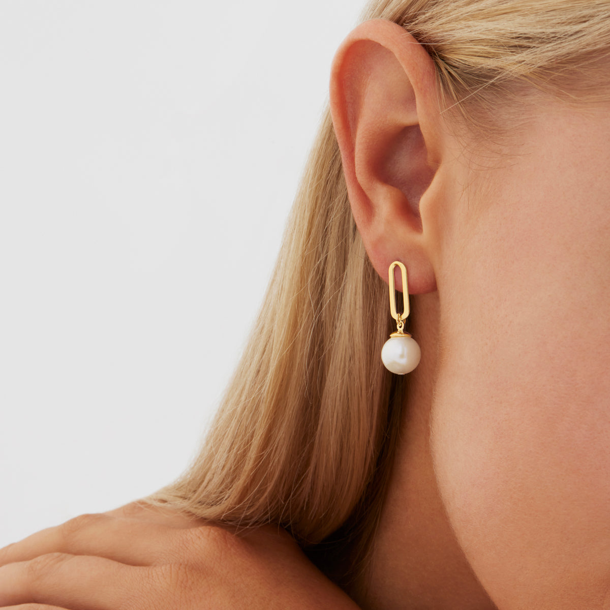 Najo The Enchantress Yellow Gold Drop Stud Earrings