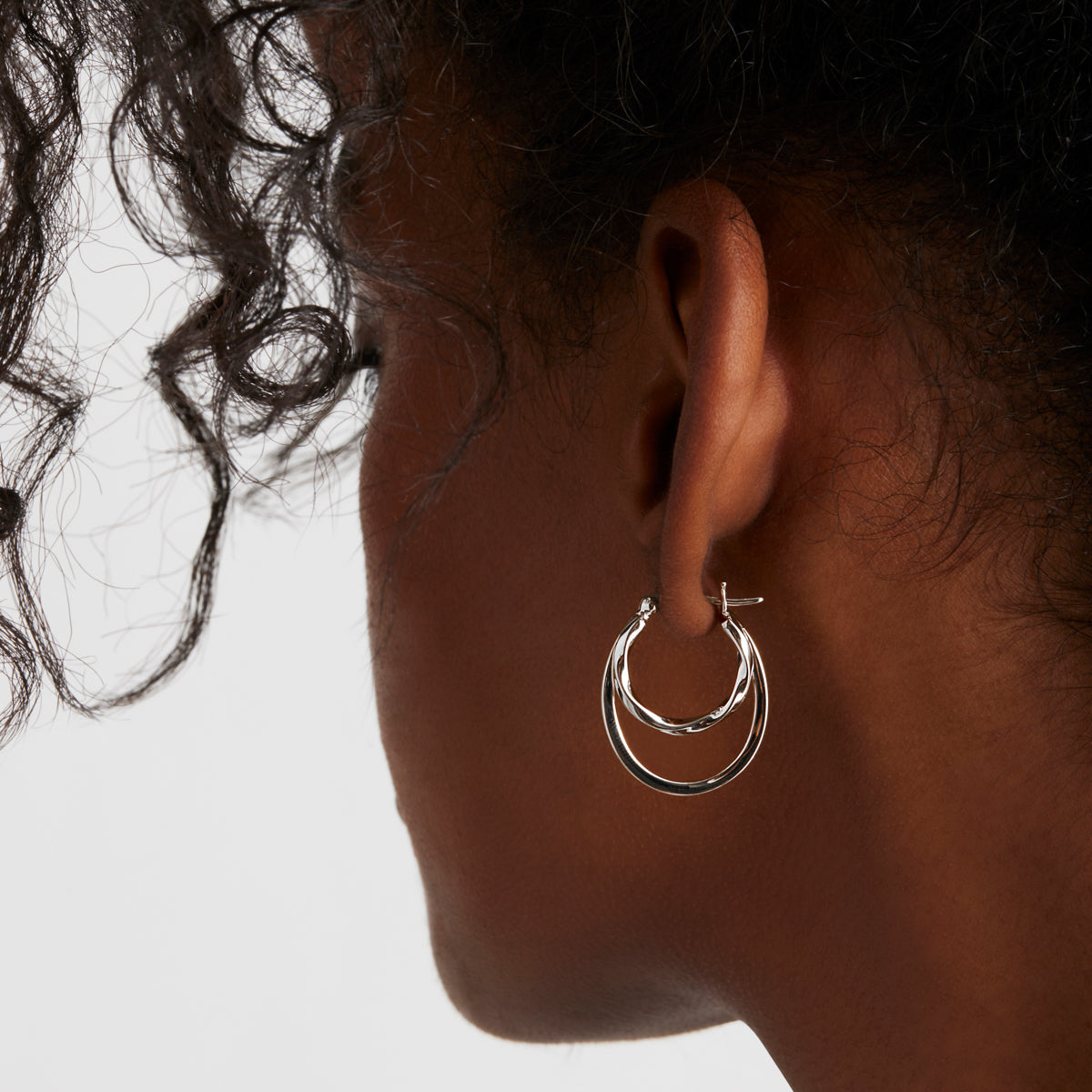 Najo Sea of Change Silver Hoop Earrings