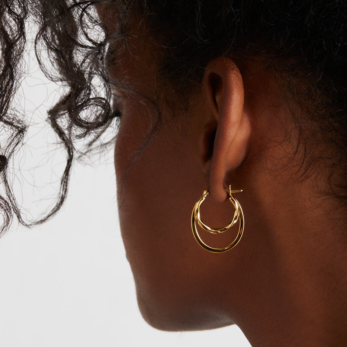 Najo Sea of Change Yellow Gold Hoop Earrings