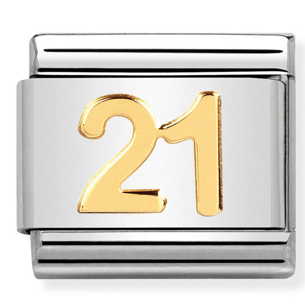 Nomination Composable 18ct Gold Number 21
