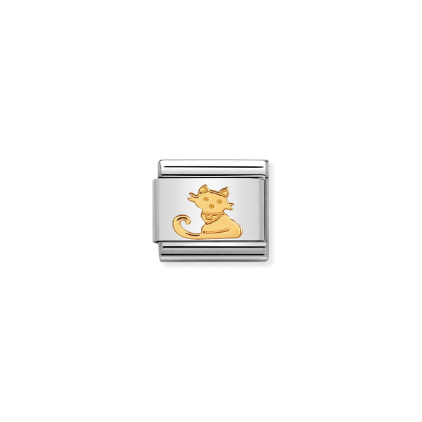 Nomination Composable 18ct Gold Seated Cat