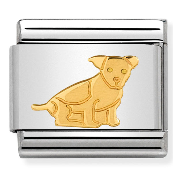 Nomination Composable 18ct Gold Seated Dog