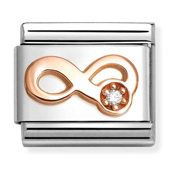 Nomination Composable 9ct Rose Gold & CZ Infinity Symbol