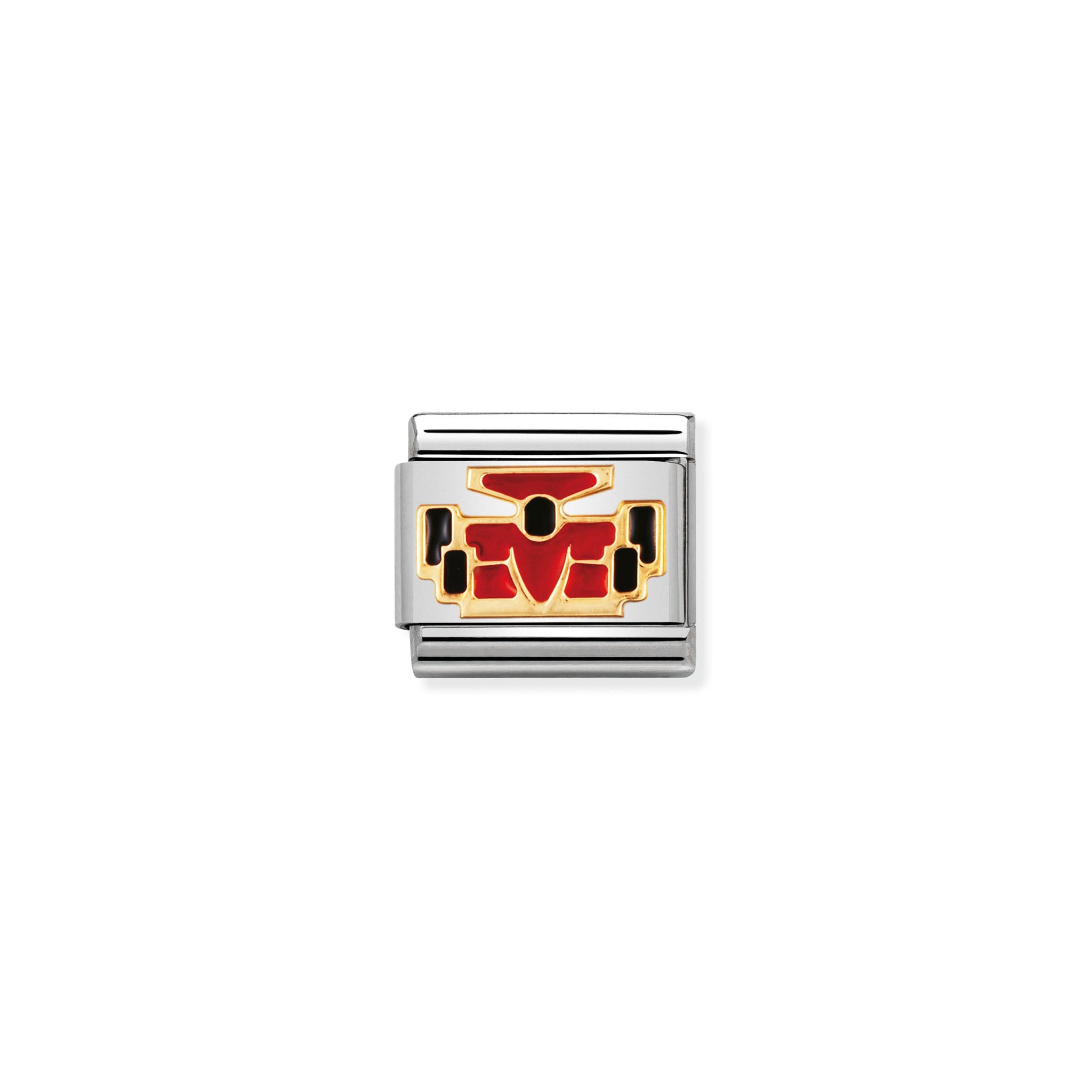Nomination Composable 18ct Gold And Enamel Red Race Car Link 030203 23 nomination-composable-18ct-gold-and-enamel-red-race-car-link-030203-23