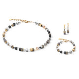 COEUR DE LION Grey & Gold GEOCube® Earrings