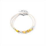 Coeur de Lion Joyful Colours Silver Yellow Wrap Bracelet