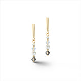 Coeur de Lion Grey Crystal Princess Pearl Earrings
