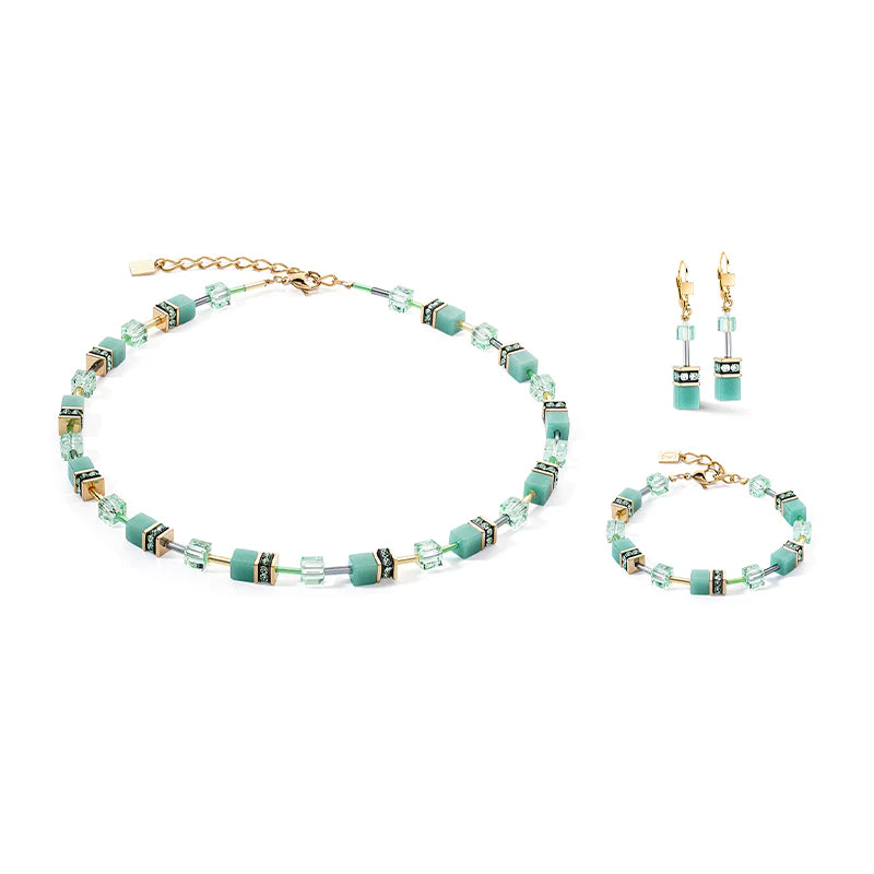 Coeur de Lion Monochromatic Green Iconic GeoCUBE® Necklace