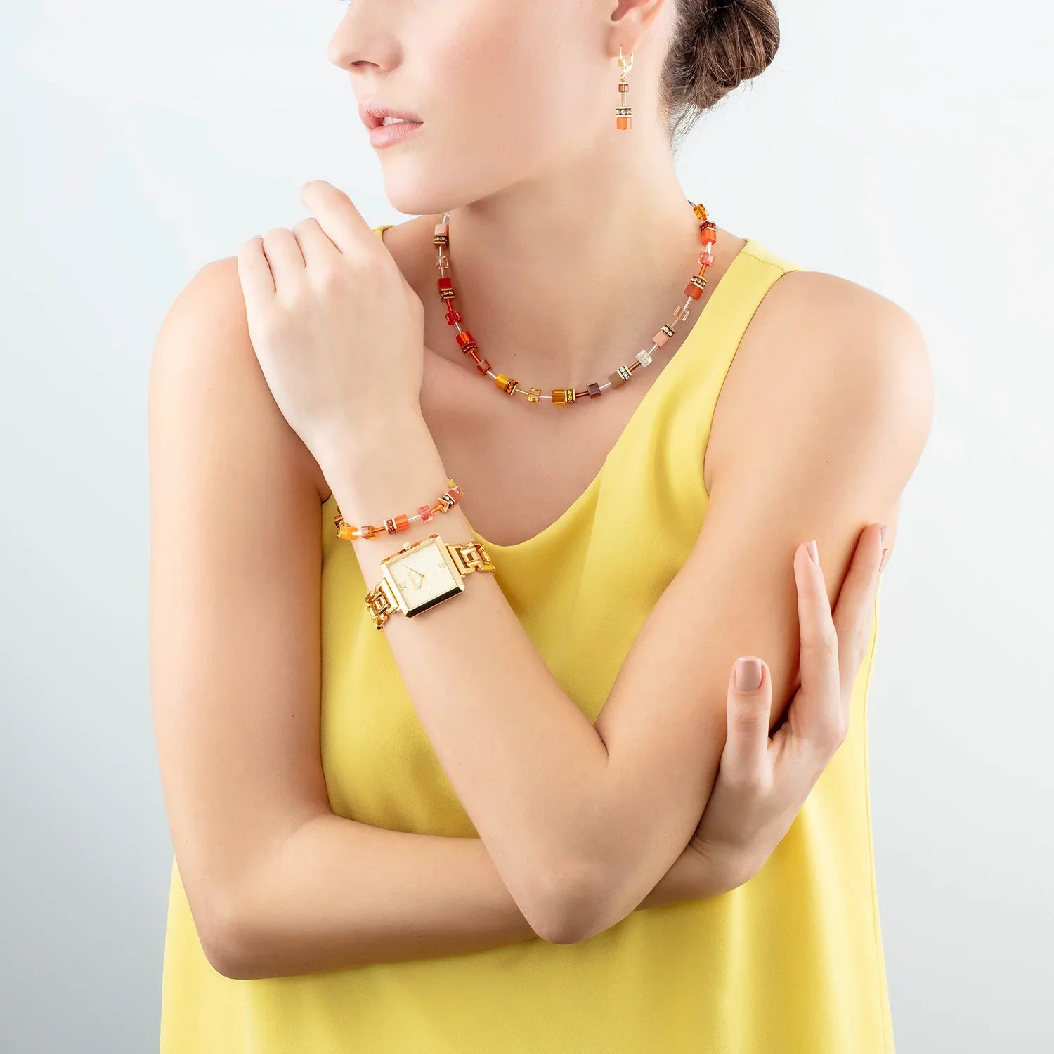 Coeur de Lion Sunset Gold Iconic GeoCUBE® Bracelet