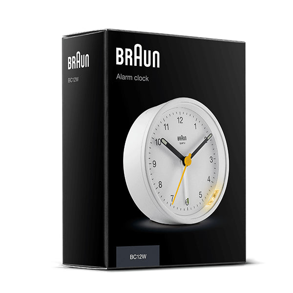 BRAUN Classic White Travel Alarm Clock