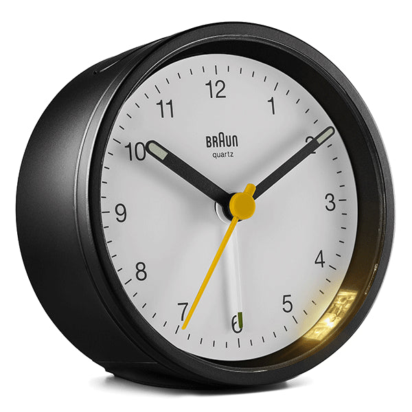 BRAUN Classic Black/White Travel Alarm Clock