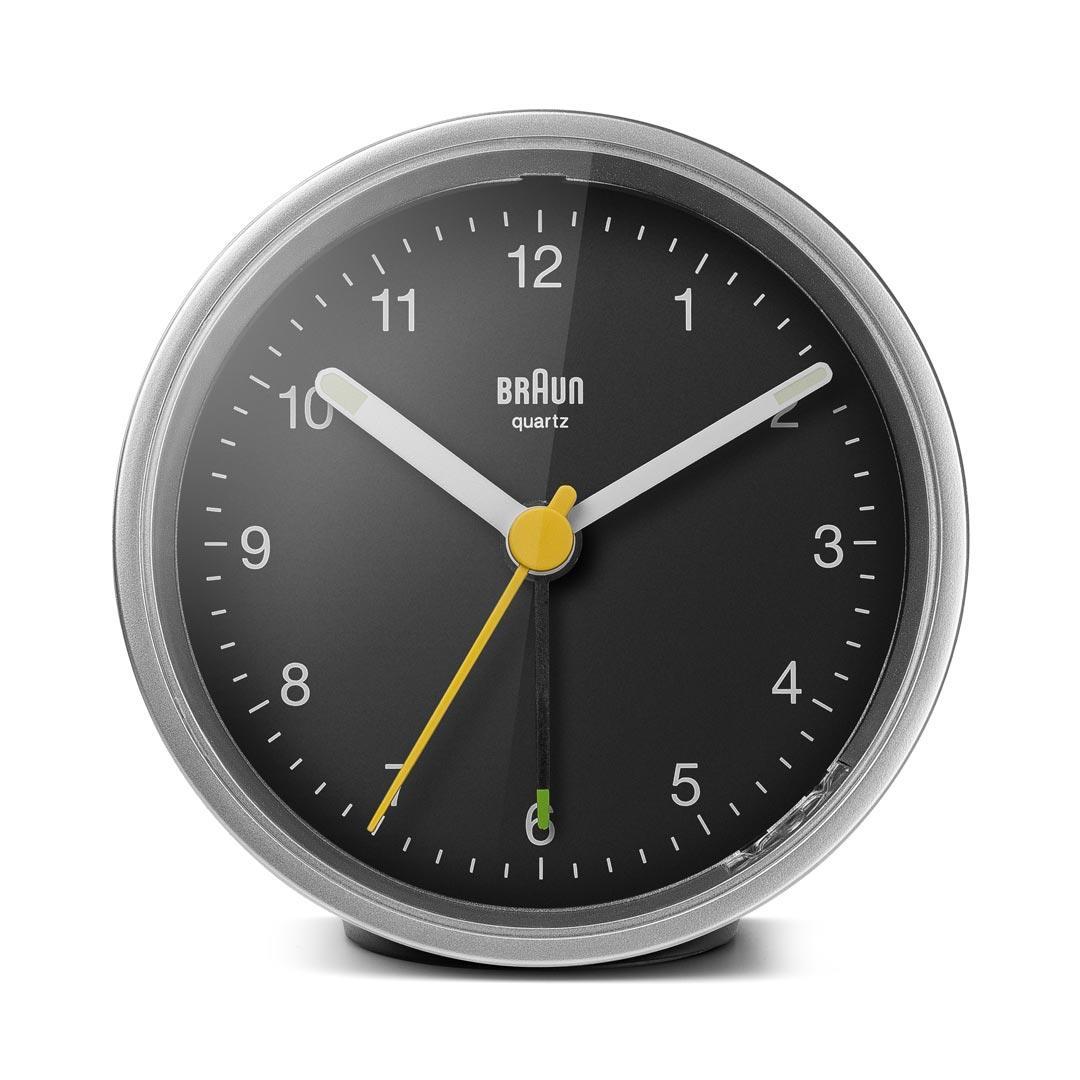 BRAUN Classic Black/Silver Travel Alarm Clock