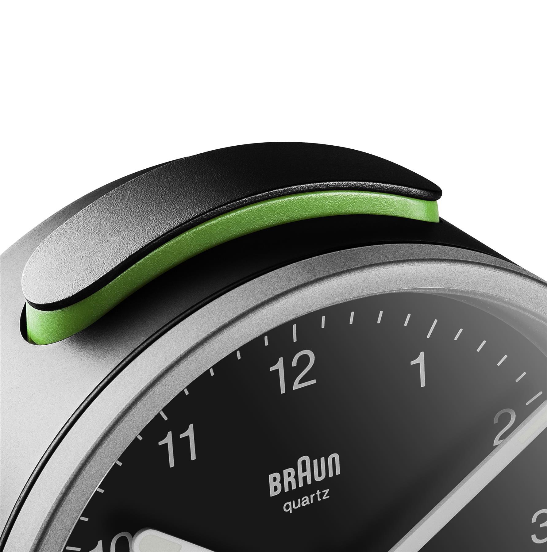 BRAUN Classic Black/Silver Travel Alarm Clock