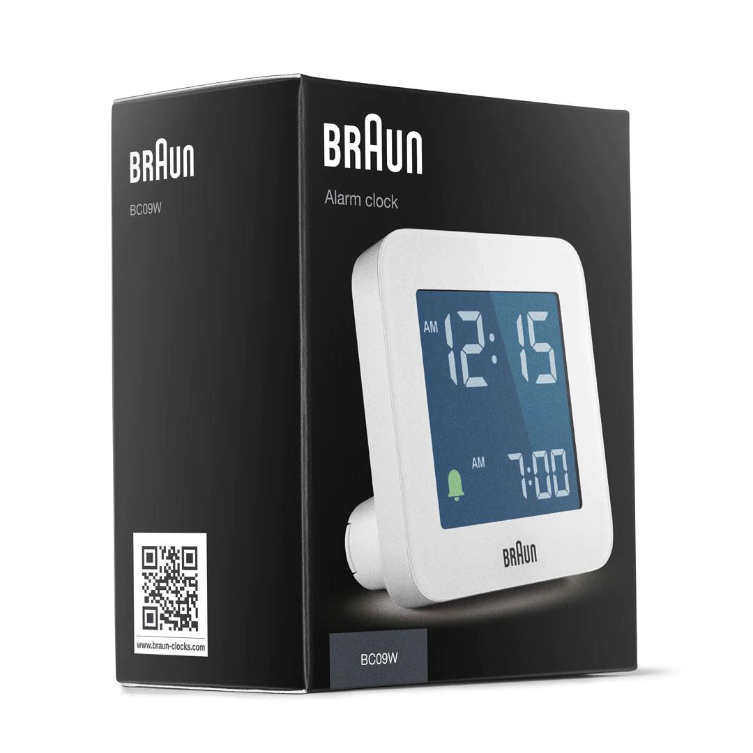 BRAUN White Digital Alarm Clock