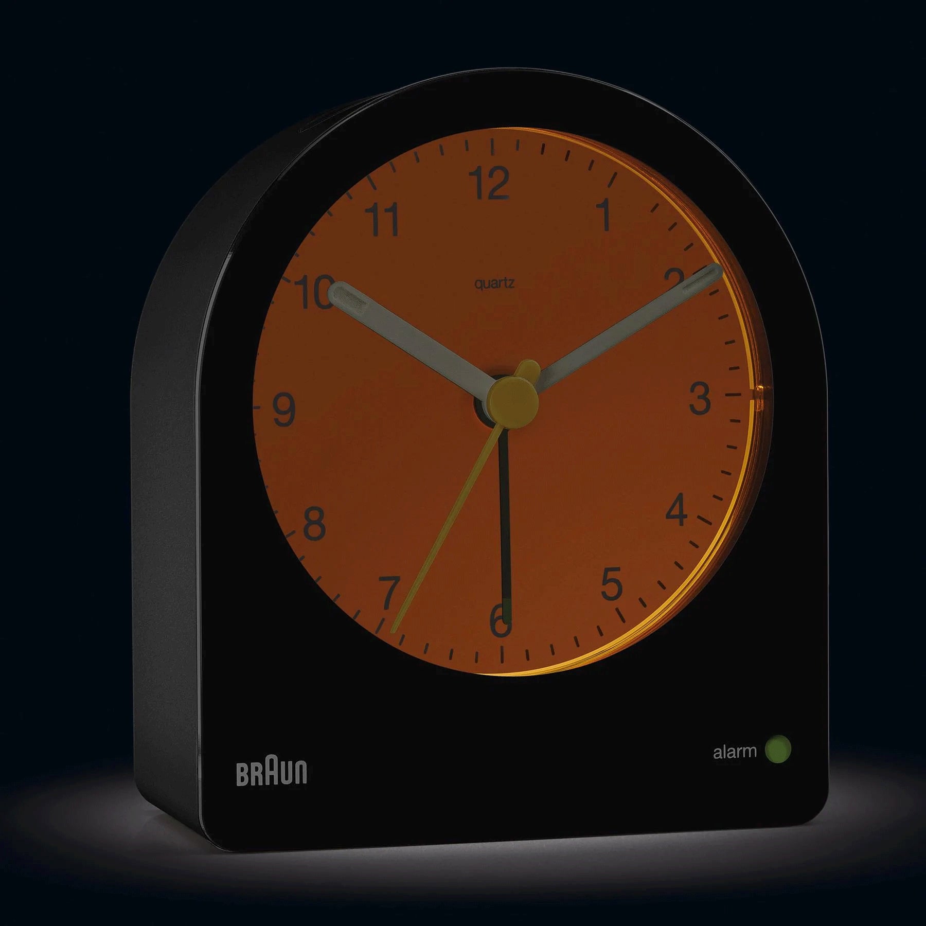 BRAUN Black Backlit Analogue Alarm Clock