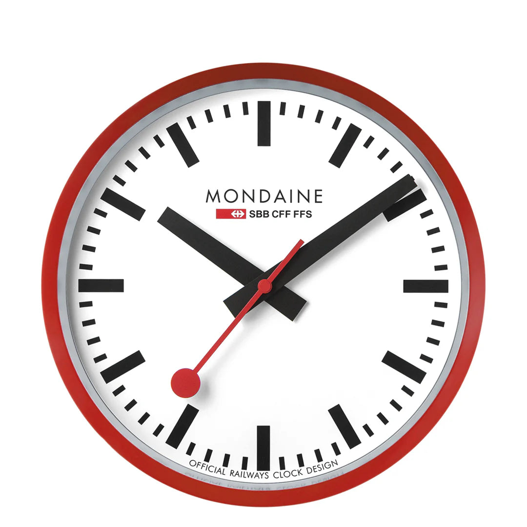 Mondaine Official Swiss Railway Red 25cm Wall Clock