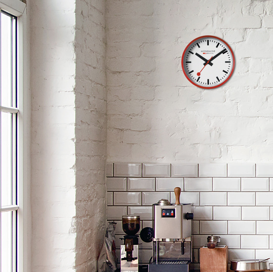 Mondaine Official Swiss Railway Red 25cm Wall Clock