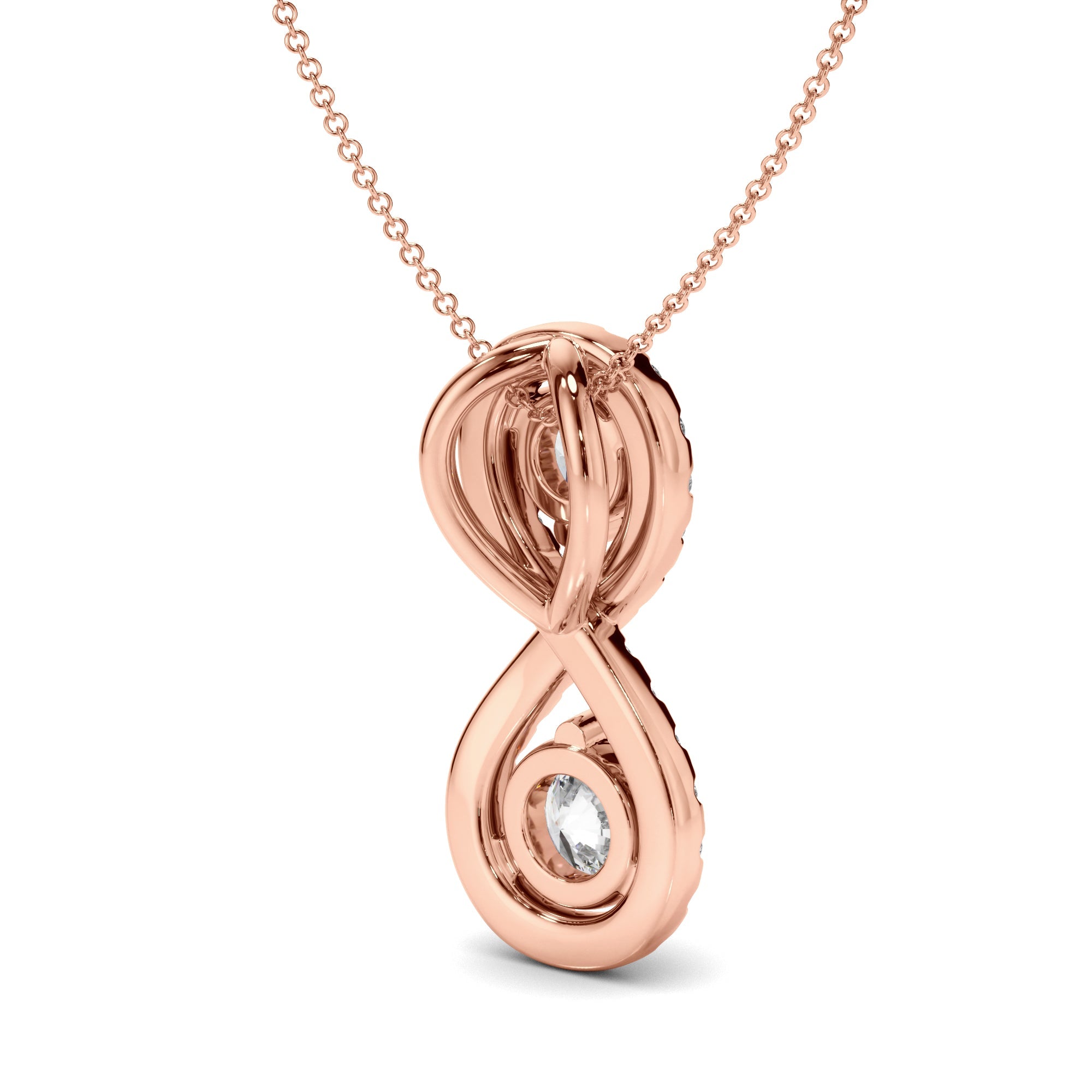Round Brilliant Cut Diamond Infinity Pendant