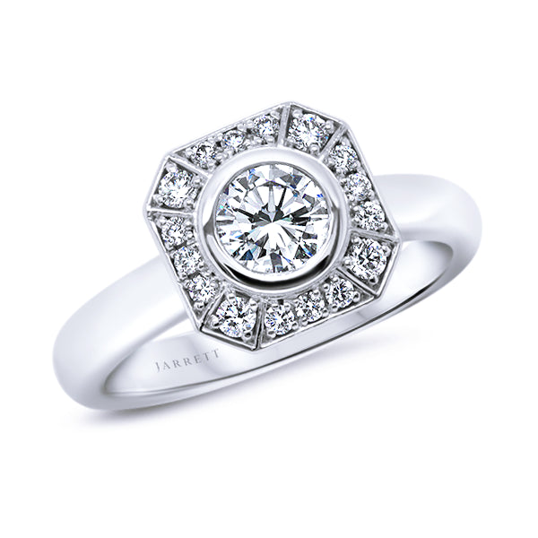 18ct 0.67ct Art Deco-Inspired Diamond Ring