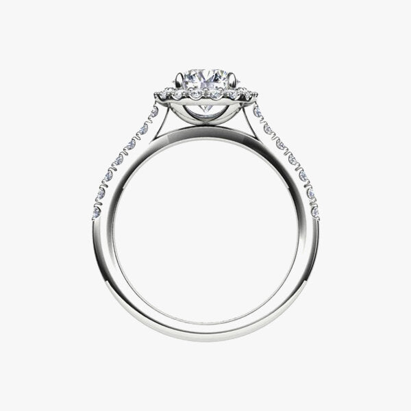 18ct 0.88ct Aurora®-Cut Diamond Halo Ring
