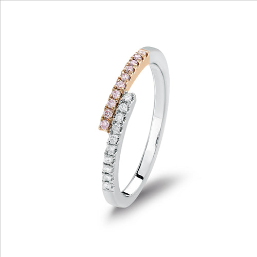 BLUSH Galia Argyle Pink & White Diamond Ring