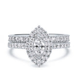 18ct Marquise Diamond Double Halo Ring
