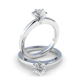 Carla Six Claw Diamond Solitaire Engagement Ring