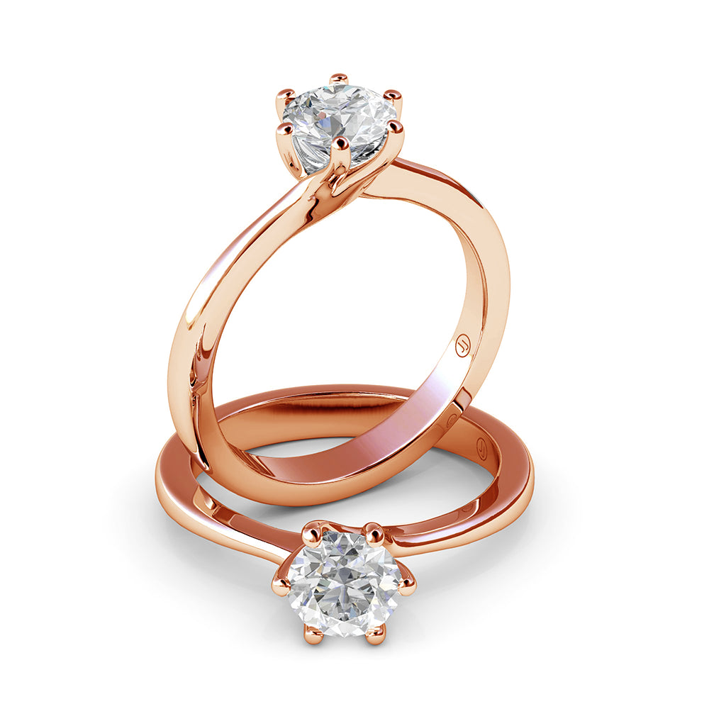 Tiana Six Claw Diamond Solitaire Engagement Ring