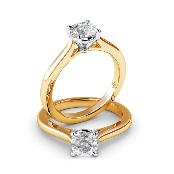 Paris Four Claw Diamond Solitaire Engagement Ring