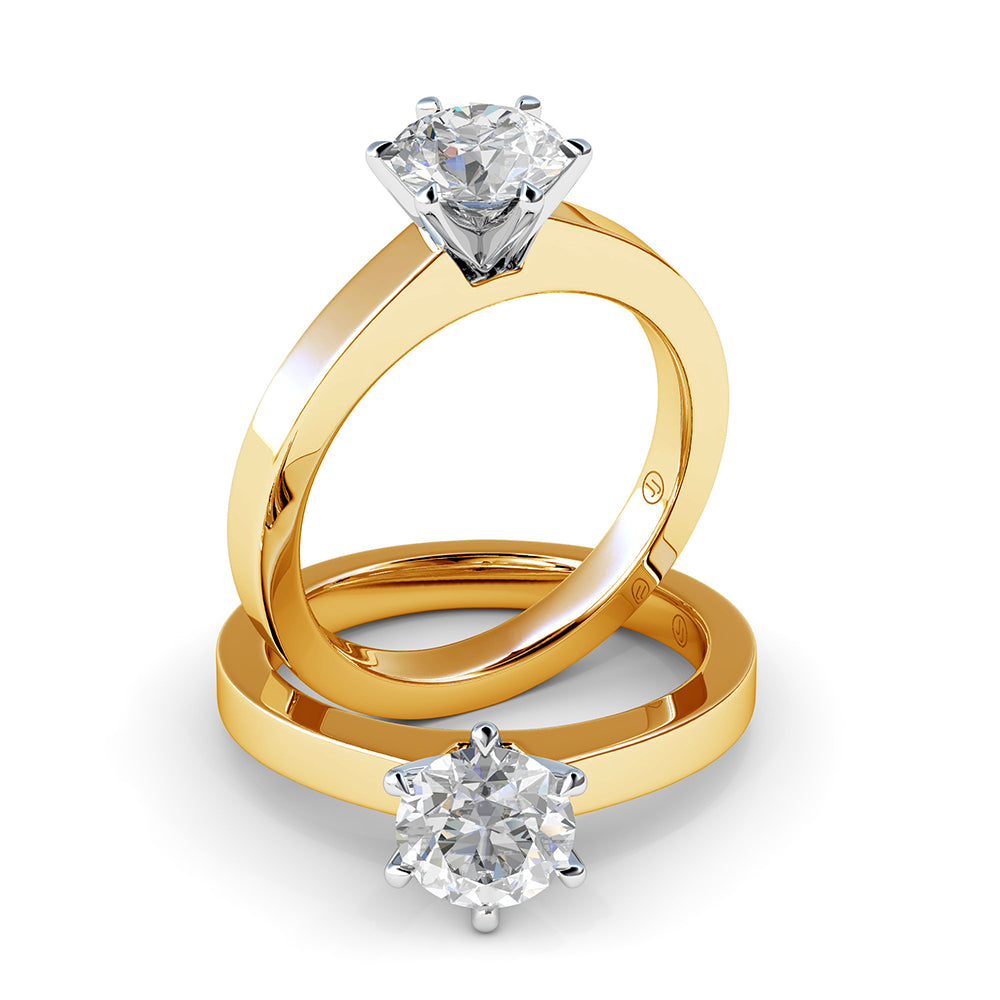 Jada Six Claw Diamond Solitaire Engagement Ring