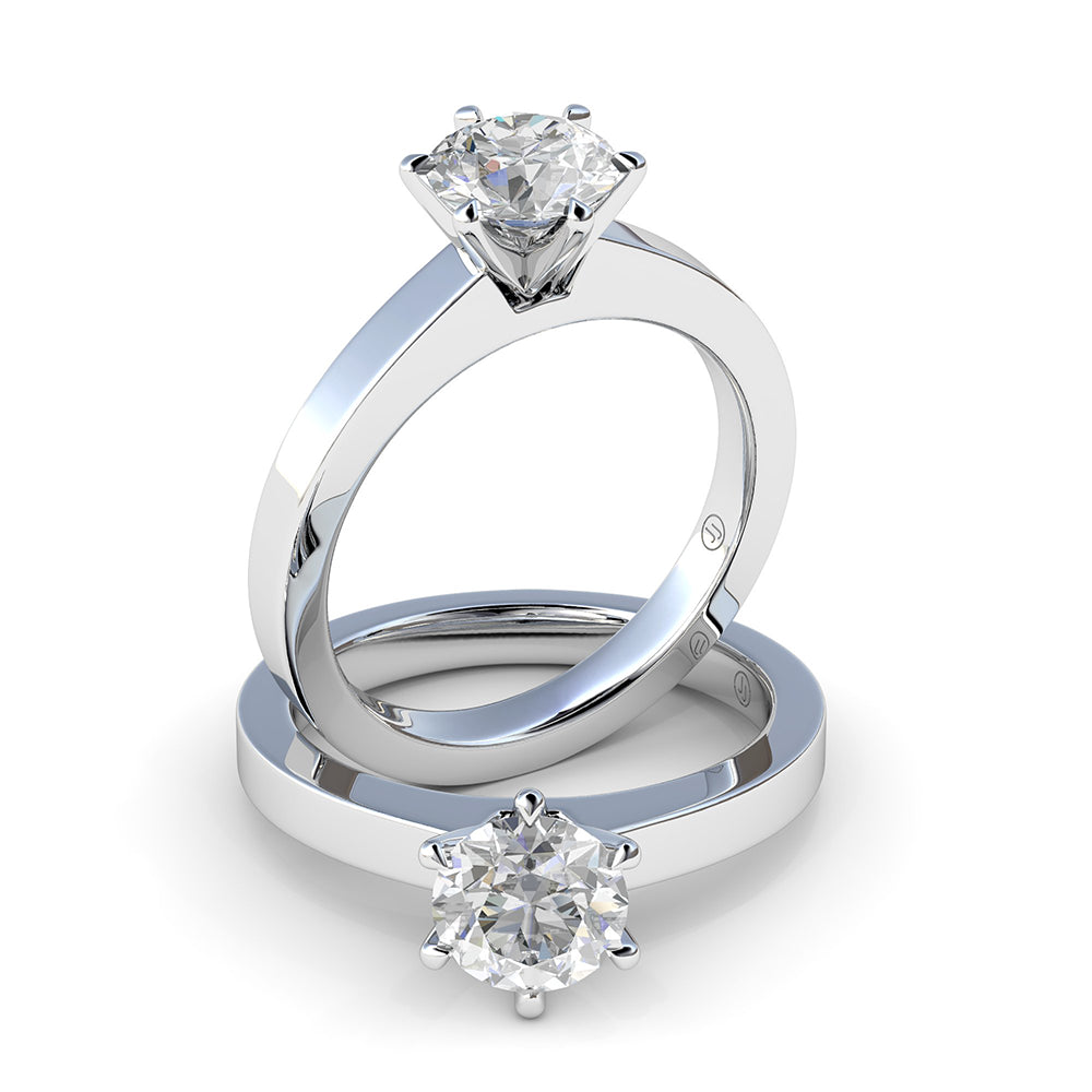Jada Six Claw Diamond Solitaire Engagement Ring
