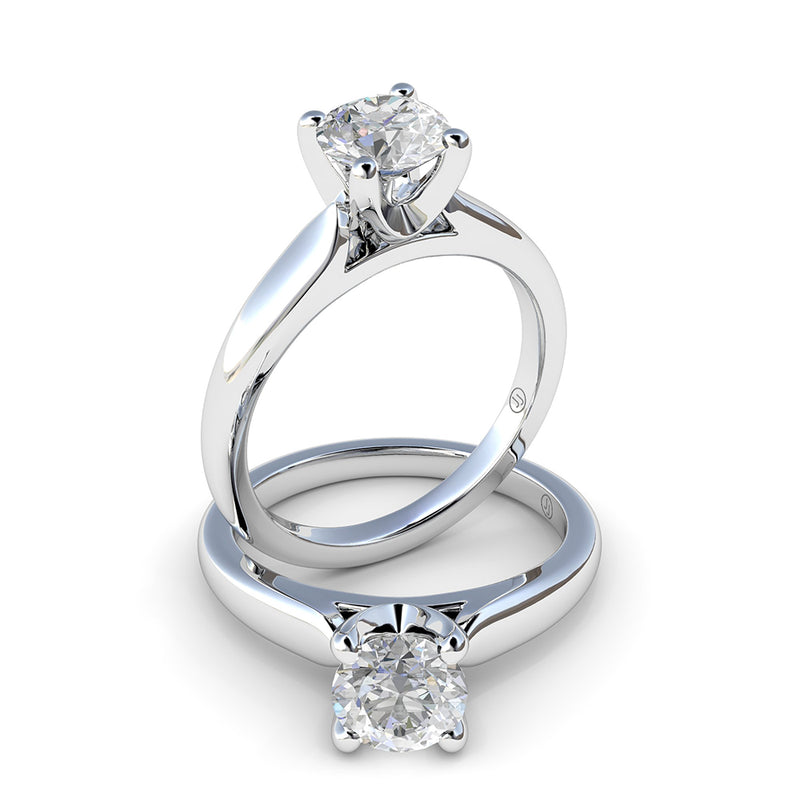 Adriana Four Claw Diamond Solitaire Engagement Ring