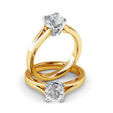 Erika Eight Claw Diamond Solitaire Engagement Ring