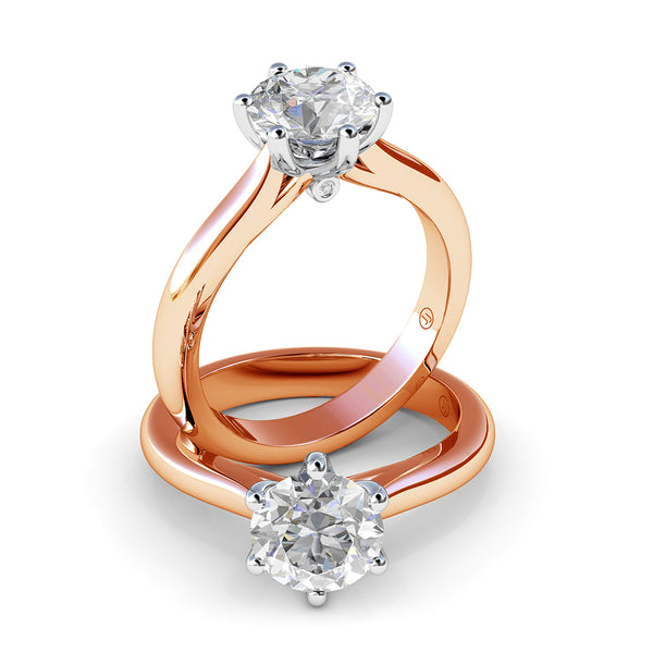 Celeste Six Claw Diamond Solitaire Engagement Ring