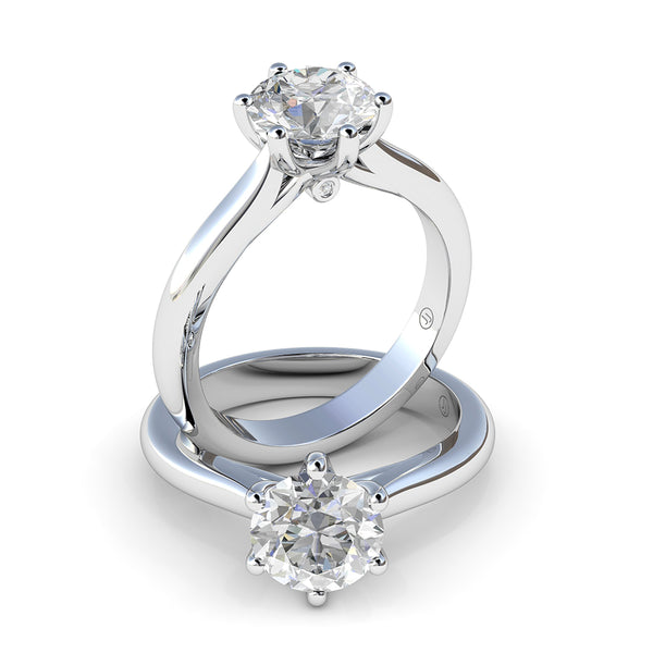 Celeste Six Claw Diamond Solitaire Engagement Ring