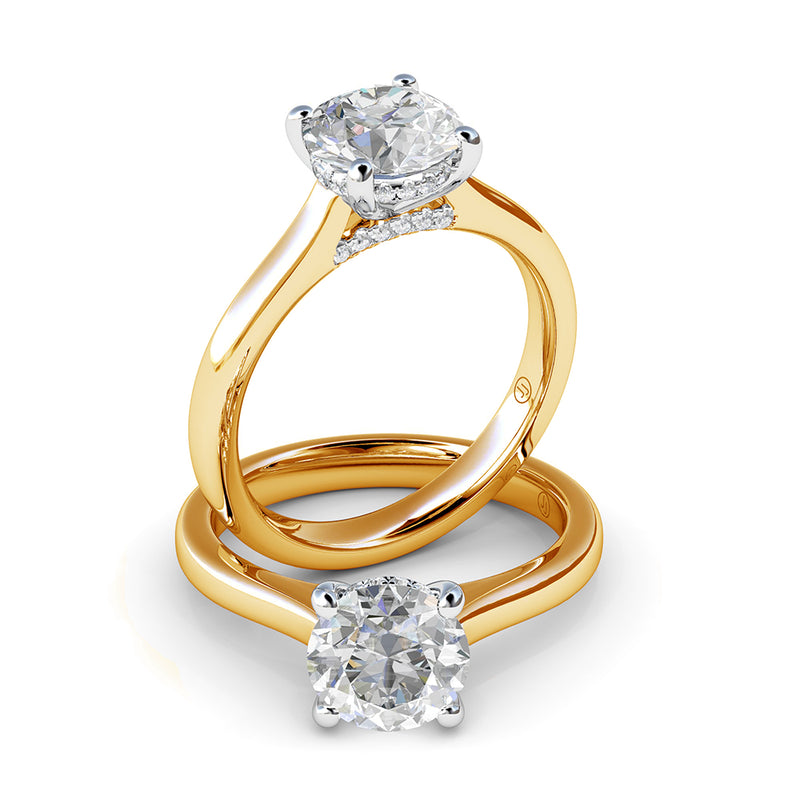 Eve Four Claw Diamond Solitaire Engagement Ring