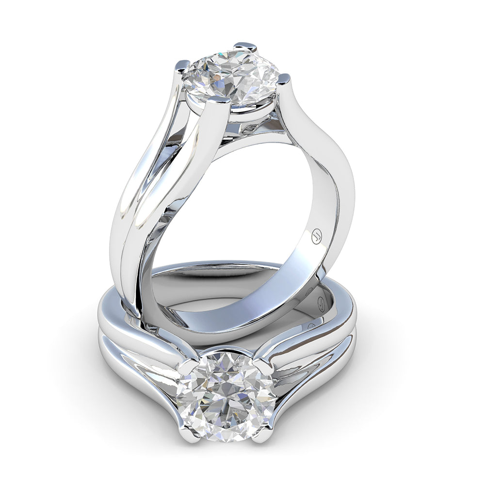 Erdene Six Claw Diamond Solitaire Engagement Ring
