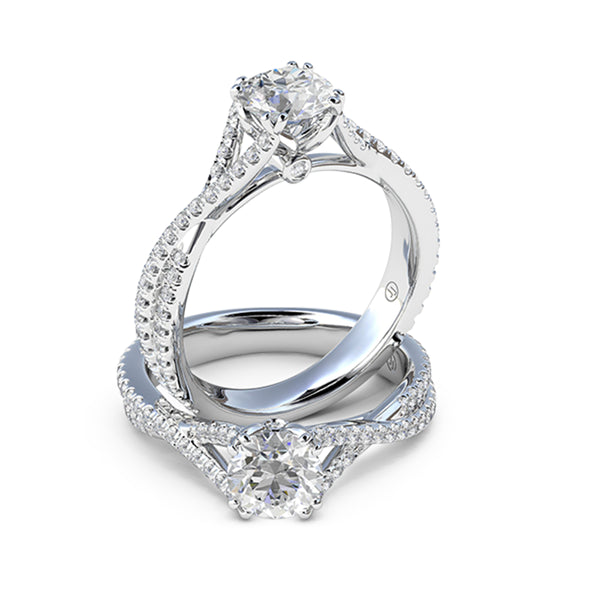 Sofia Eight Claw Diamond Accented Solitaire Engagement Ring