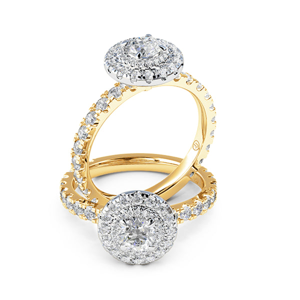 Christina Four Claw Diamond Halo Engagement Ring