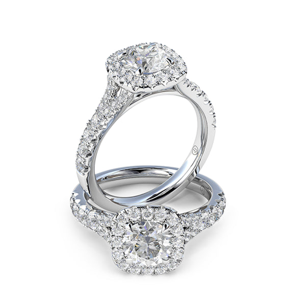 Arabella Diamond Halo Engagement Ring