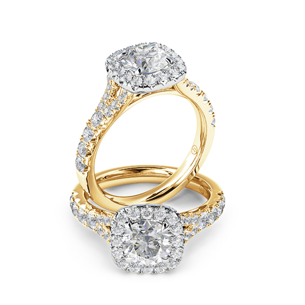 Arabella Diamond Halo Engagement Ring